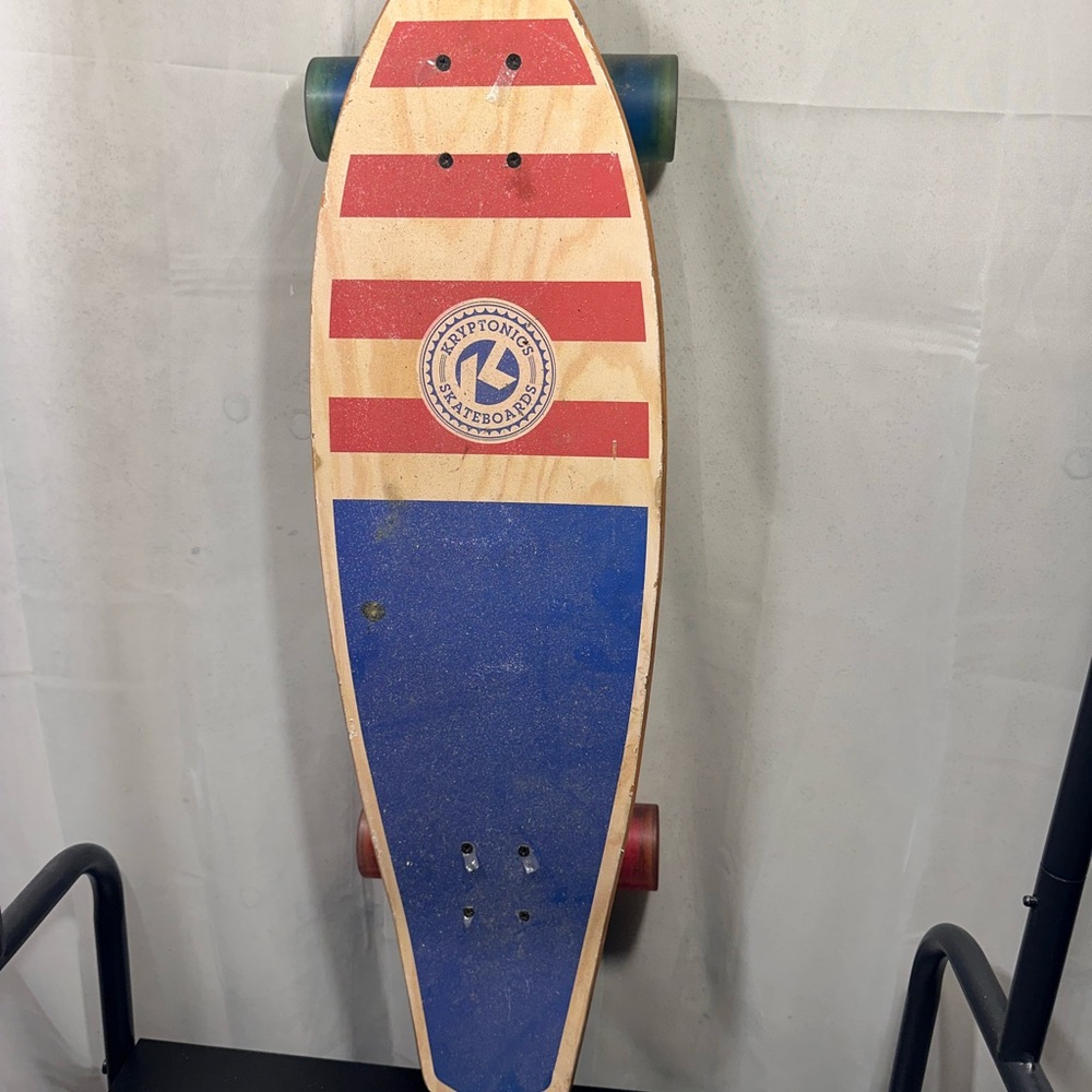 Kryptonics Skateboard with Red and Blue Stripes